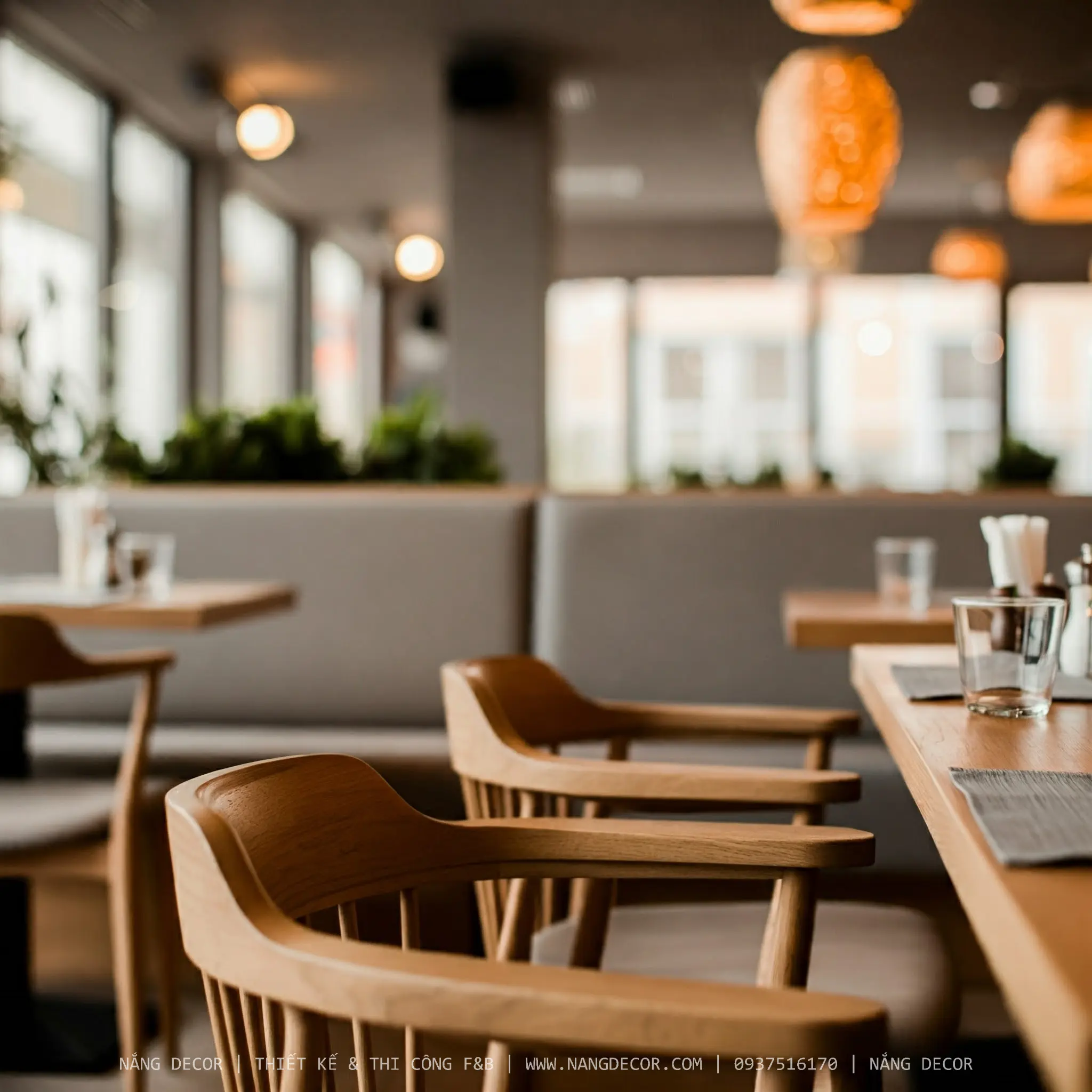 Chi tiết trang trí tường độc đáo trong một quán cafe nhỏ đẹp.