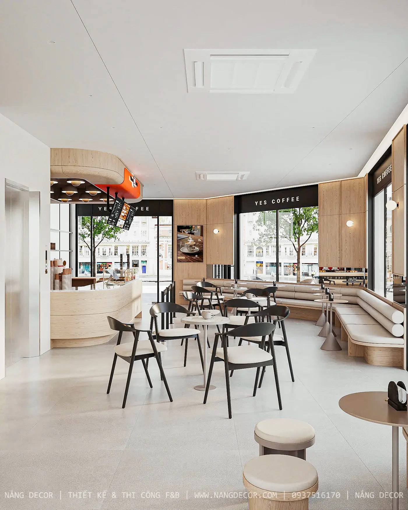 Không gian quán cafe vỉa hè độc đáo, thu hút khách check-in.
