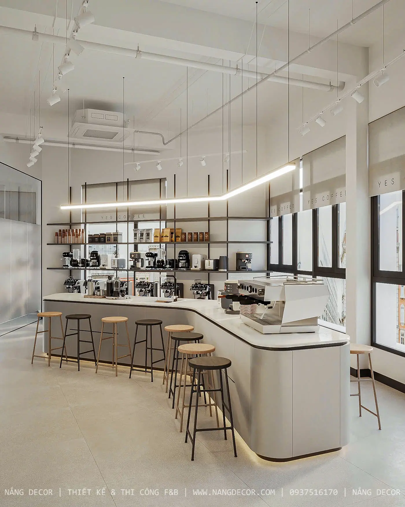 Thiết kế quán cafe với yếu tố xanh, cây xanh và vật liệu tự nhiên, thân thiện môi trường